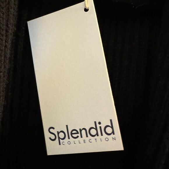 Splendid Juliet Rib Open Front Sweater Vest in Black Sz Small - Picture 7 of 11